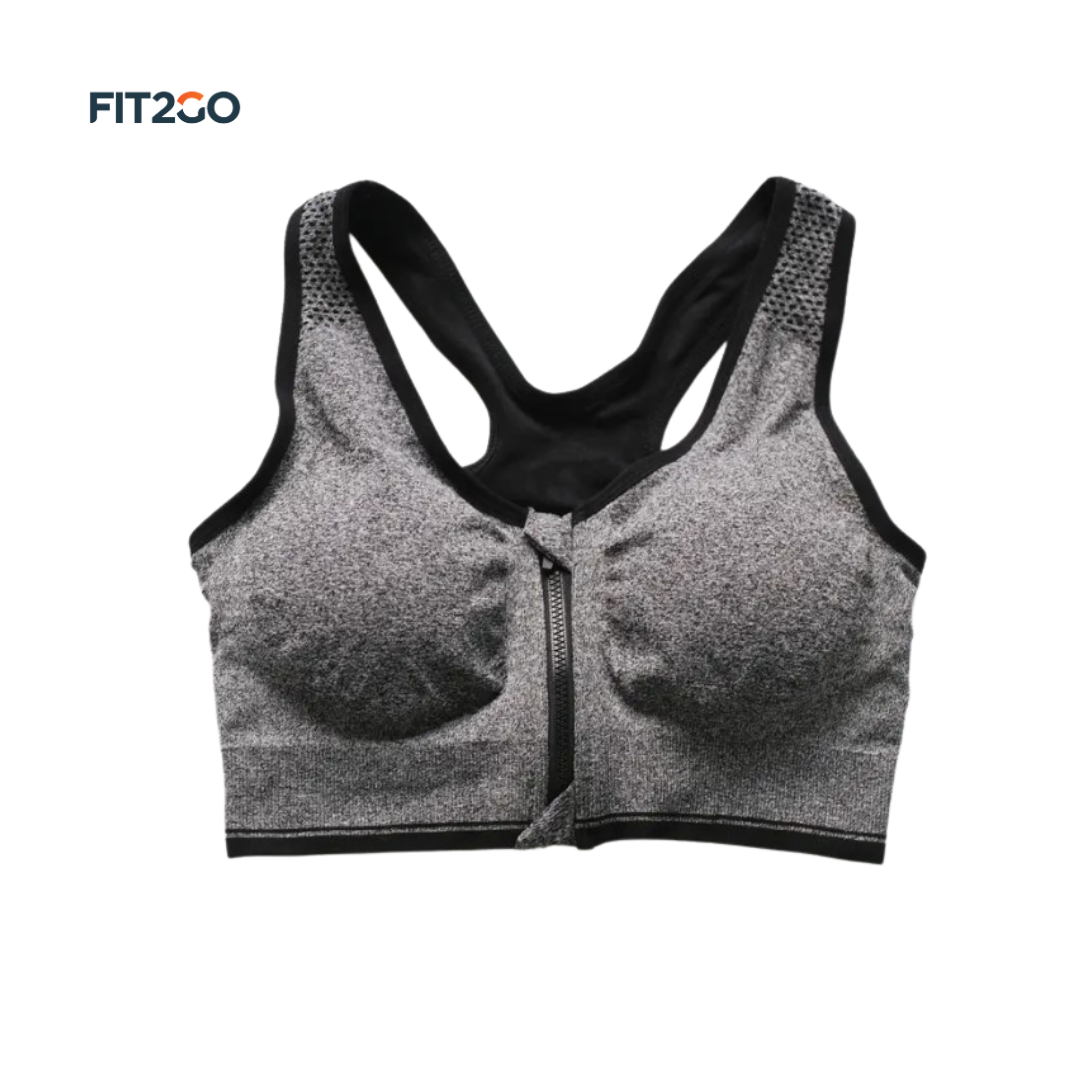 Front Zipper Sports Bra