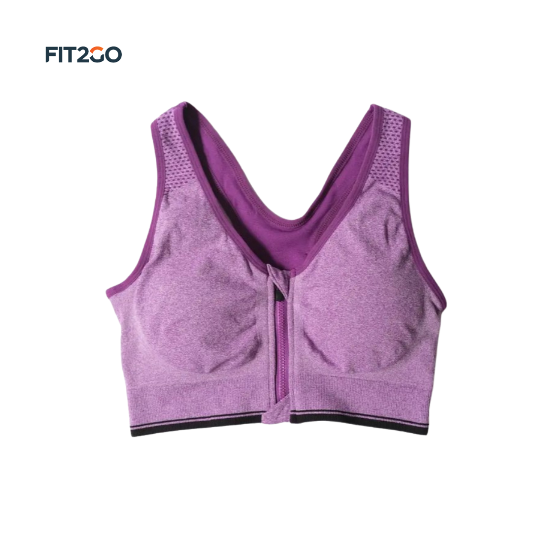 Front Zipper Sports Bra