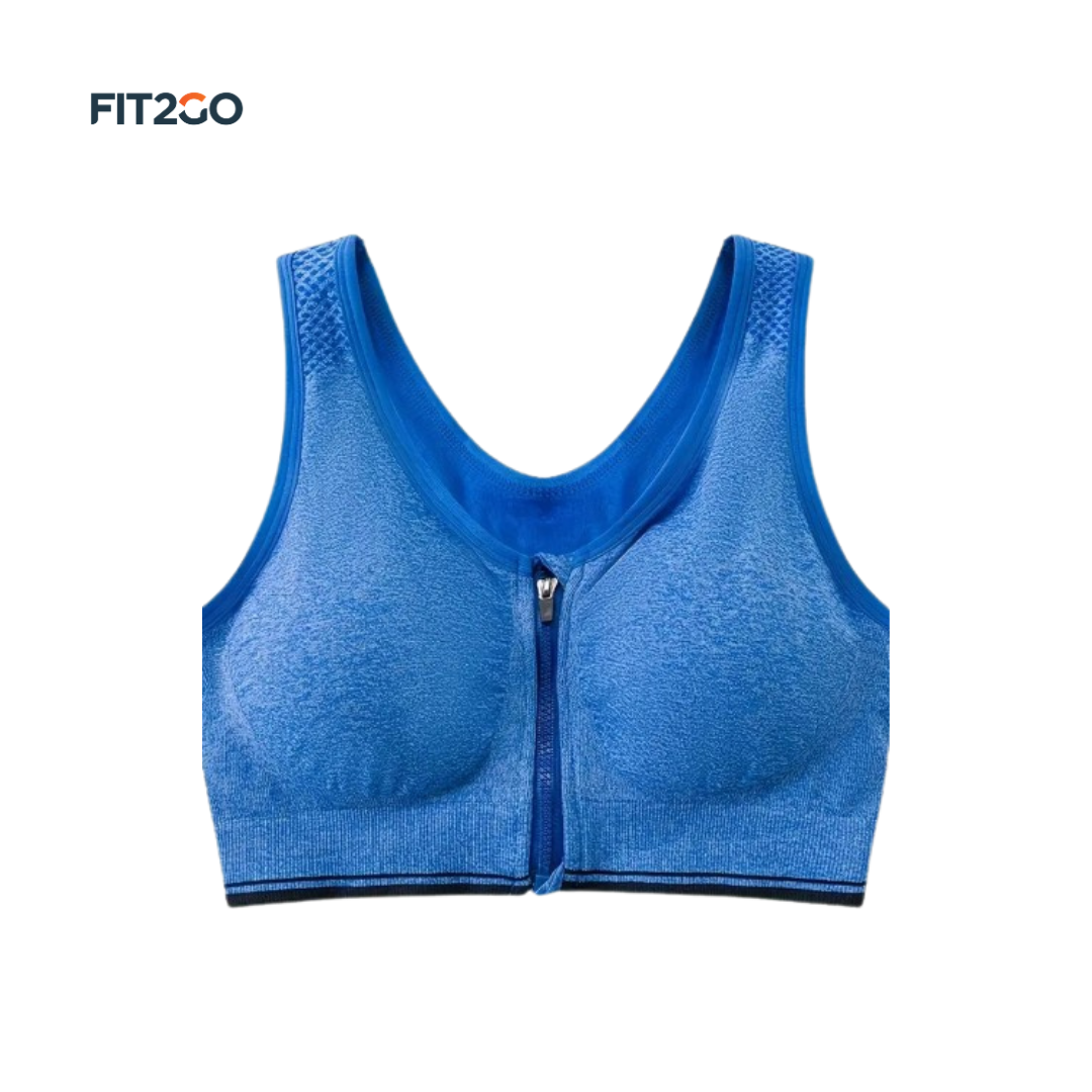 Front Zipper Sports Bra