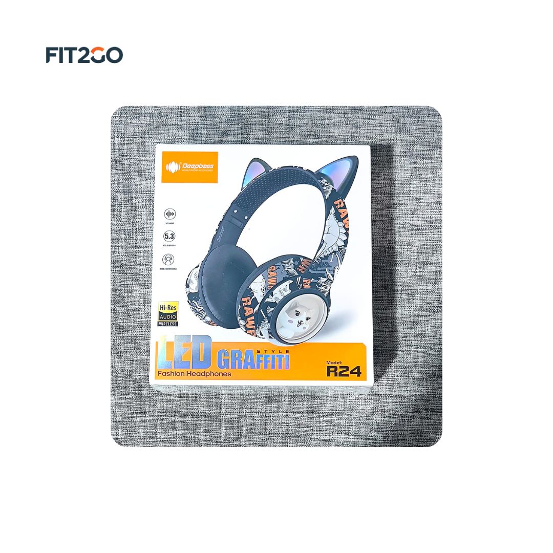 Deepbass R24 LED Graffiti Style Fashion Headphones