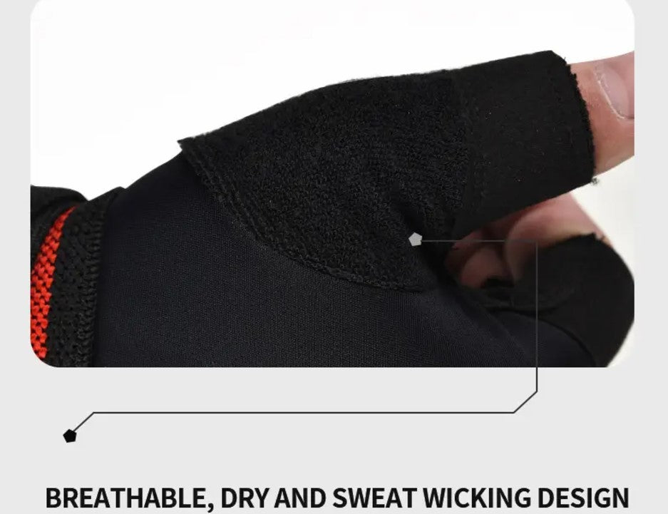 Premium Unisex Half Finger Fitness Gloves with Wrist Support