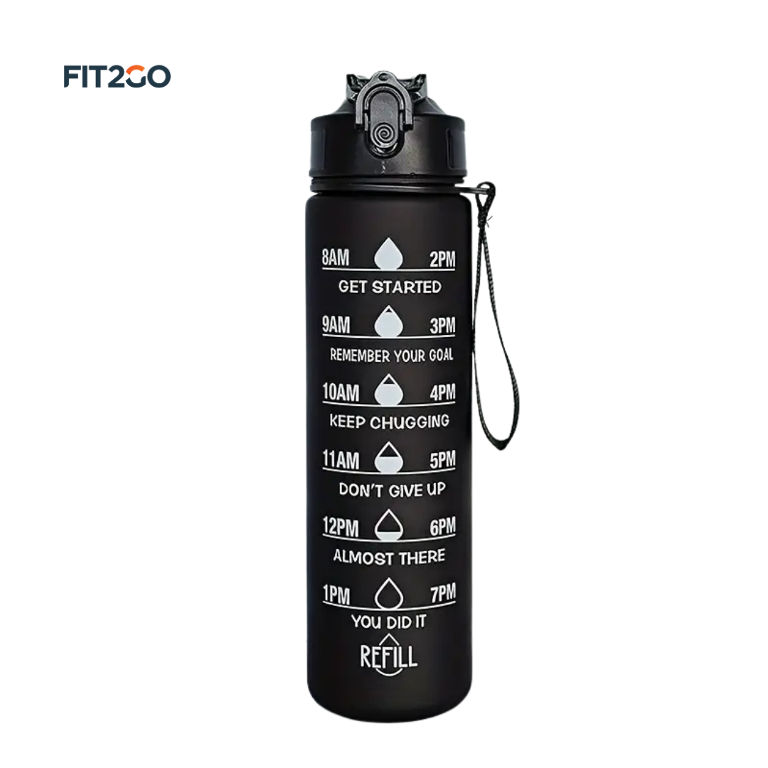 Gradient Color Water Bottle With Time Marker