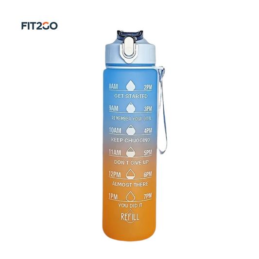 Gradient Color Water Bottle With Time Marker