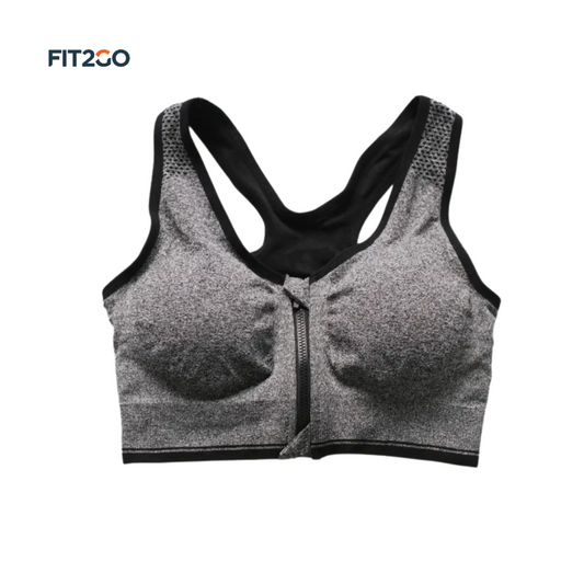 Front Zipper Sports Bra
