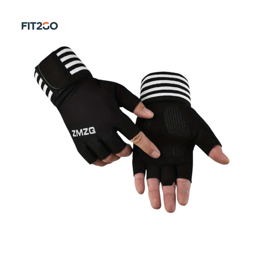 Premium Unisex Half Finger Fitness Gloves with Wrist Support