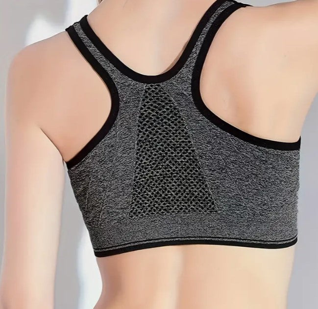 Front Zipper Sports Bra