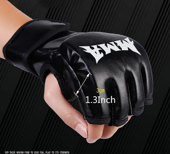 Half Finger MMA Boxing Gloves (1 Pair Boxing Gloves)